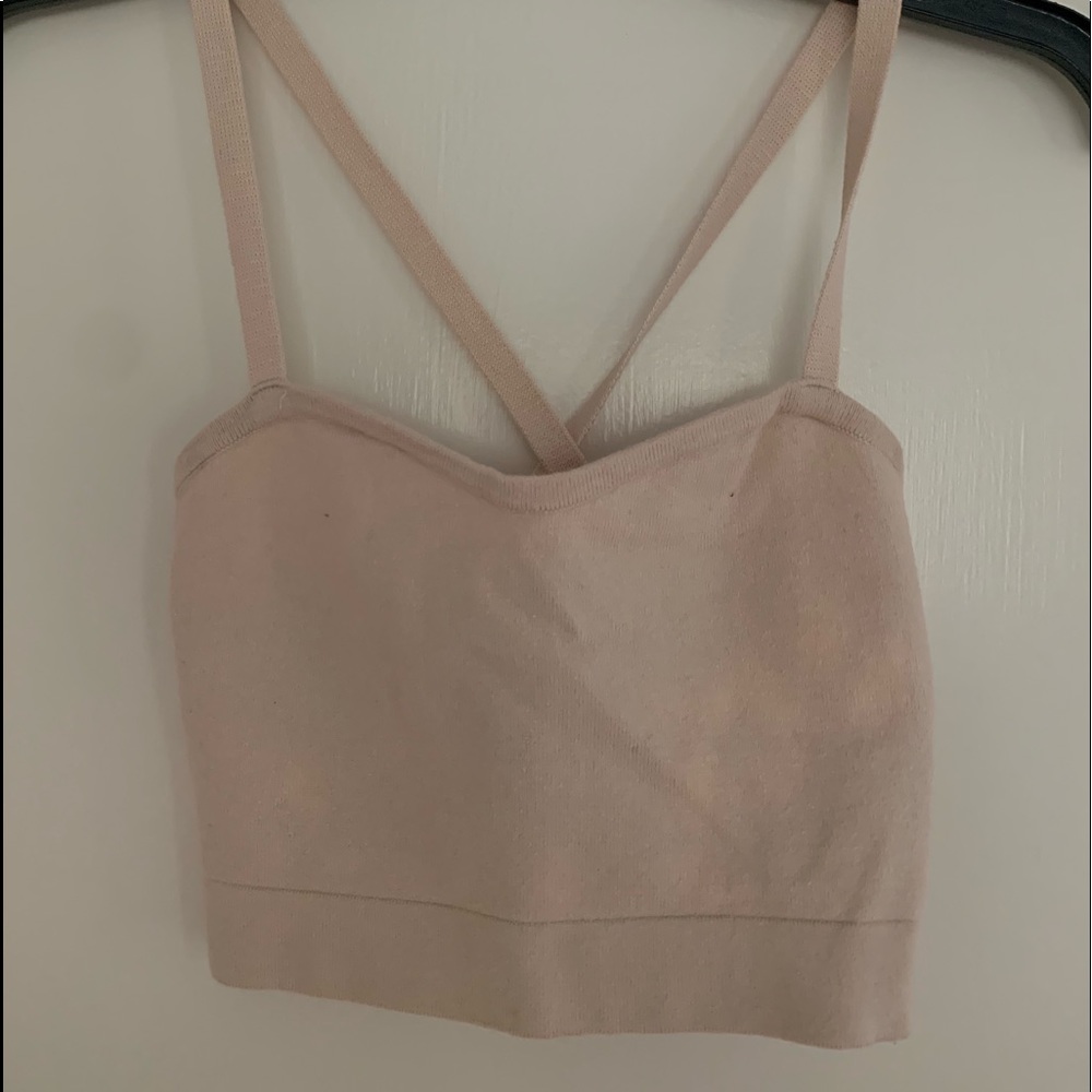 Cream Fitting Cropped Tank